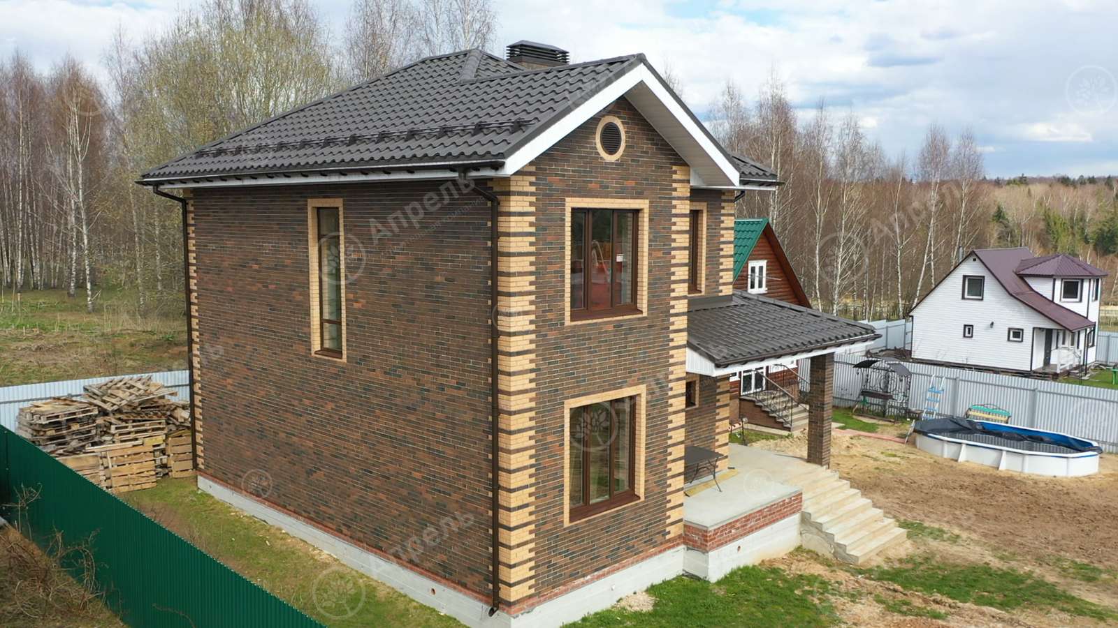 Двухэтажный дом из газобетонного блока площадью 135 м2 2