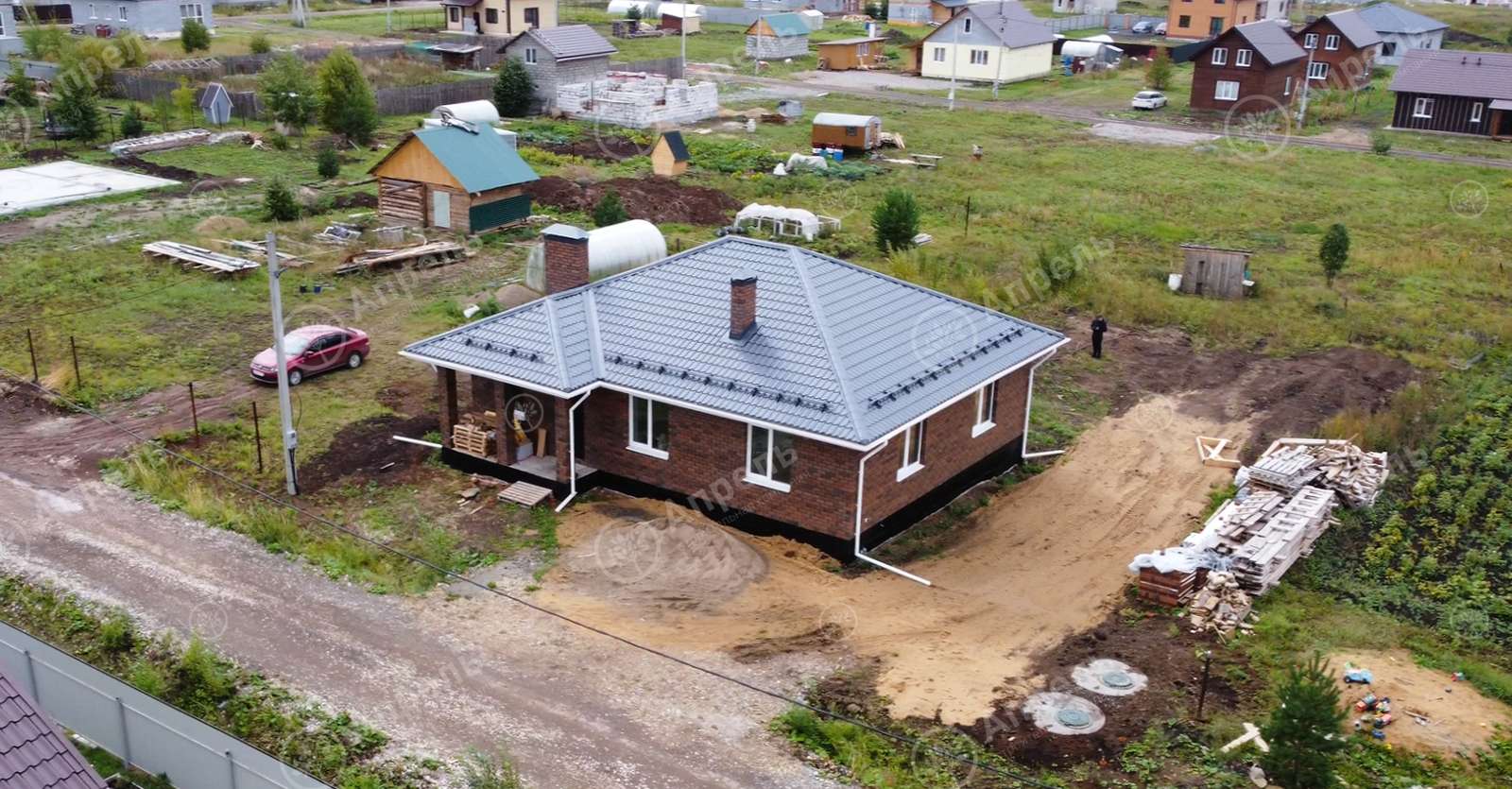 Одноэтажный дом из газобетонных блока площадью 110 метров 3