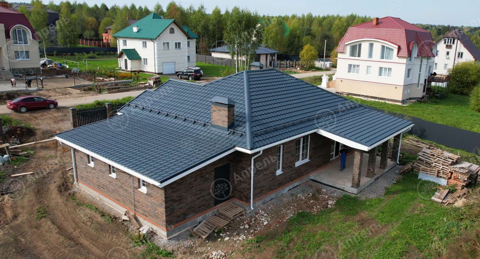 Одноэтажный дом из газобетонных блоков площадью 170 м2 3